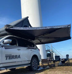 270-degree awning – Versatile suspended awning for outdoor shade