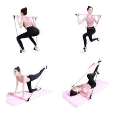 Pilates bar with resistance bands – Full-body workout tool