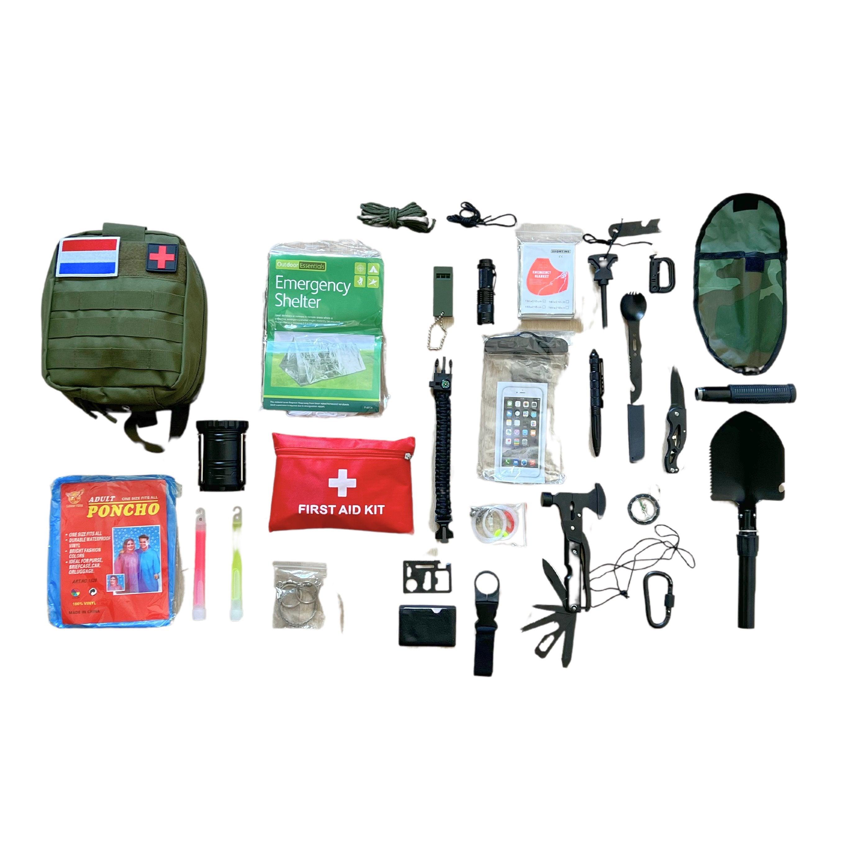 Kampeer alles-in-1-pakket noodpakket voor onderweg - Sports & Outdoors