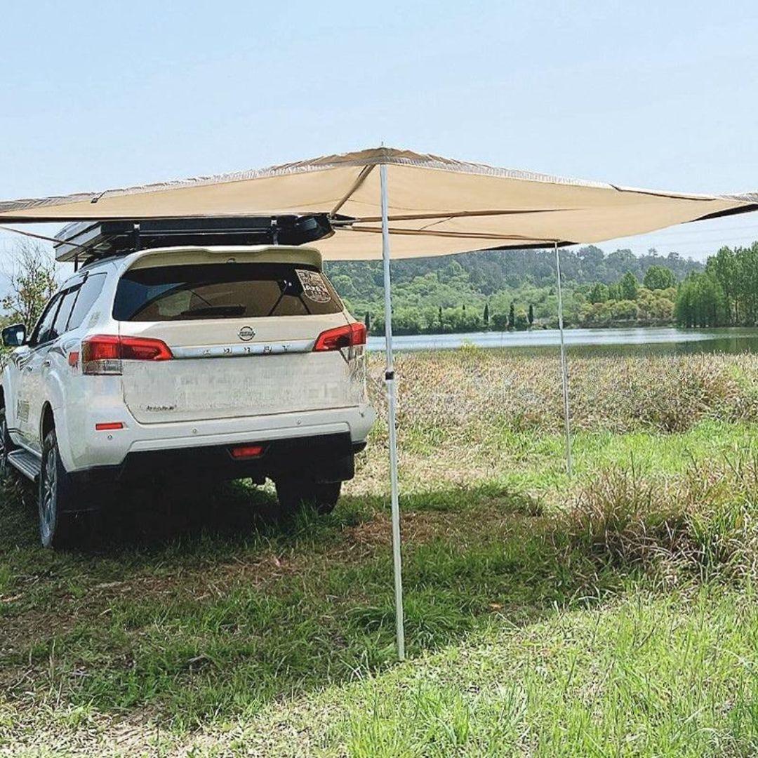 270-degree awning – Versatile awning with legs for outdoor shade